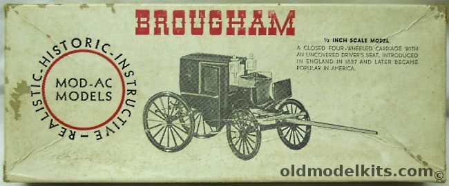 Mod-Ac 1/24 Brougham Closed Four-Wheeled Carriage, C947 plastic model kit